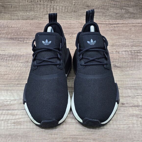 Adidas NMD R1 Refined Men's Size 7 Black White Running Shoes (H02333) - Picture 2 of 9